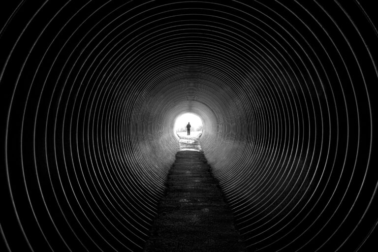 On the way out of the tunnel