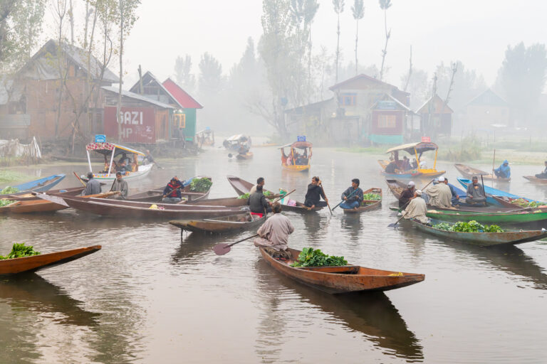 Floating market on Dal Lake