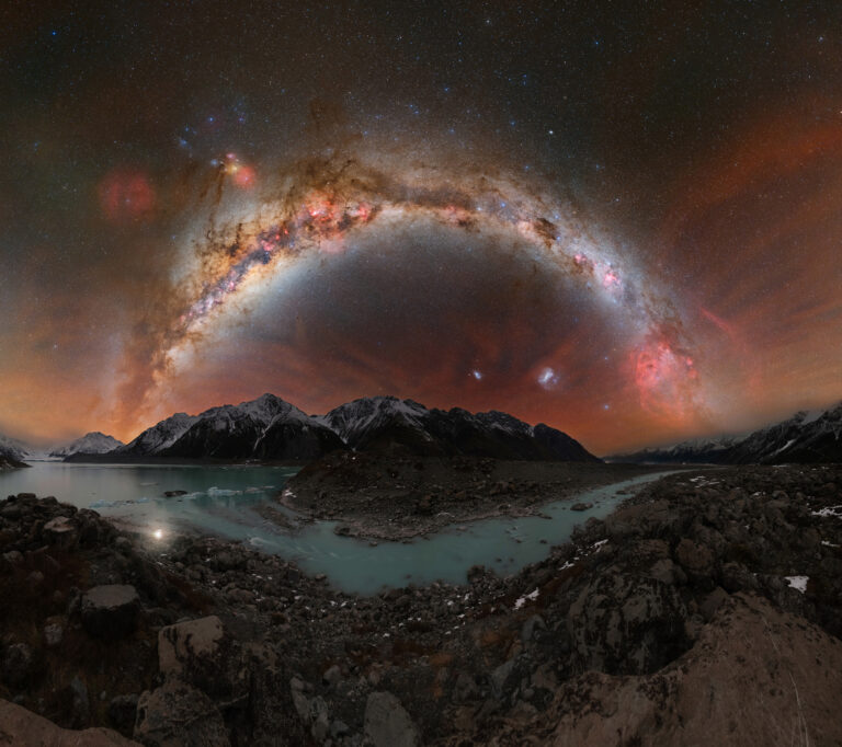Milky Way over the Tasman River in New Zealand
