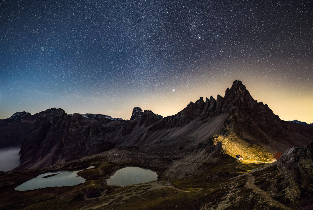 Starry nights in the Dolomites