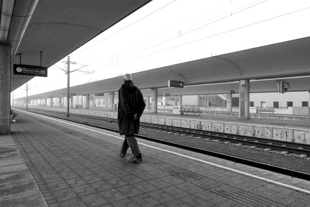 People in geometry of light and shadow