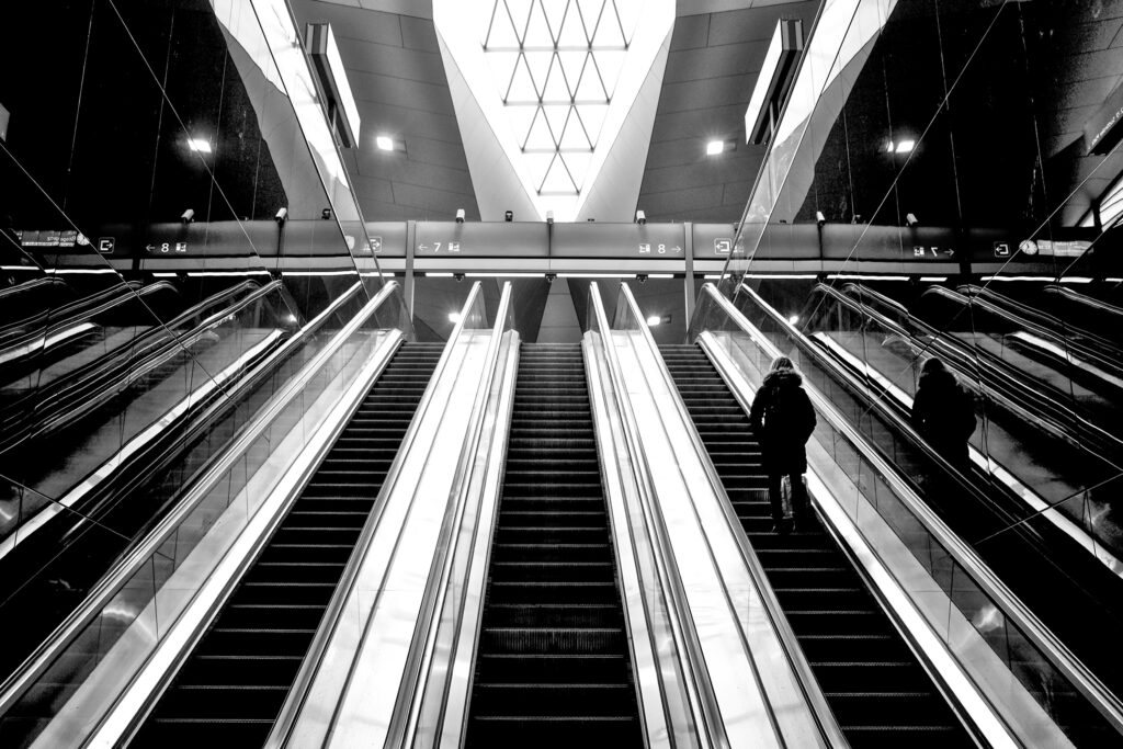 People in geometry of light and shadow
